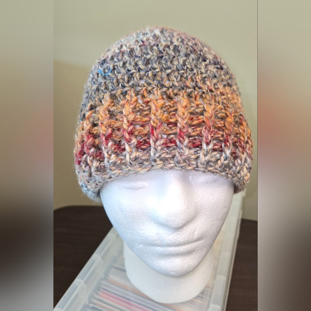 Handmade Multicolor Knit Beanie